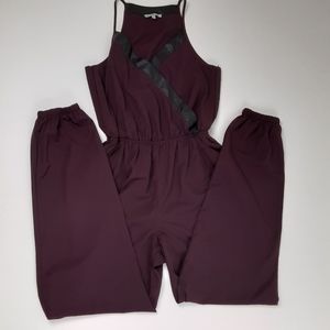 Charlotte Russe Burgundy Jumpsuit Size M